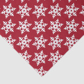 Festive red white snewflake Patroon Part B Tissuepapier (Detail)