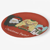 Festive Red Wool Ugly Sweater Kerstparty Papieren Bordje (Gekanteld)