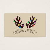 Festive Reindeer Antlers, kerstkeukenlijst Visitekaartje (Voorkant)
