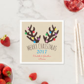Festive Reindeer Antlers, Kerstmis Napkin Servet (Insitu)