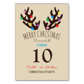 Festive Reindeer Antlers, kerstnummer Kaart (Achterkant)