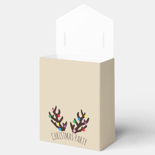Festive Reindeer Antlers, kerstpleister Bedankdoosjes (Geopend)