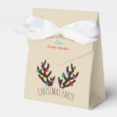 Festive Reindeer Antlers, kerstpleister Bedankdoosjes (Voorkant Zijde)