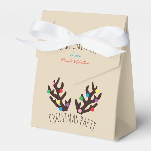 Festive Reindeer Antlers, kerstpleister Bedankdoosjes (Voorkant Zijde)