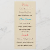 Festive Reindeer Antlers, Menu Kerstmis (Achterkant)