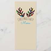 Festive Reindeer Antlers, Menu Kerstmis (Voorkant)