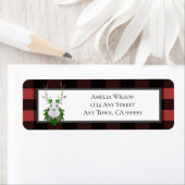 Festive Reindeer Buffalo Pset Address Label (Insitu)