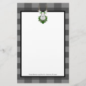 Festive Reindeer Buffalo Pset Personalized Briefpapier (Voorkant)