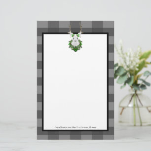 Festive Reindeer Buffalo Pset Personalized Briefpapier