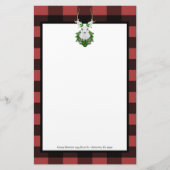 Festive Reindeer Buffalo Pset Personalized Briefpapier (Voorkant)