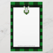Festive Reindeer Buffalo Pset Personalized Briefpapier (Voorkant)