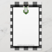 Festive Reindeer Buffalo Pset Personalized Briefpapier (Voorkant)