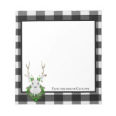 Festive Reindeer Buffalo Pset Personalized Notitieblok (Voorkant)