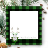 Festive Reindeer Buffalo Pset Personalized Notitieblok
