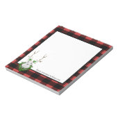 Festive Reindeer Buffalo Pset Personalized Notitieblok (Linkerzijde)