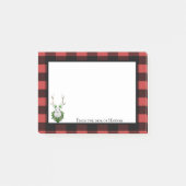 Festive Reindeer Buffalo Pset Personalized Post-it® Notes (Voorkant)