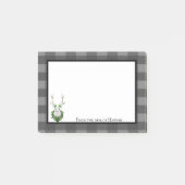 Festive Reindeer Buffalo Pset Personalized Post-it® Notes (Voorkant)