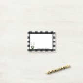 Festive Reindeer Buffalo Pset Personalized Post-it® Notes (Op bureau)