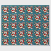Festive Reindeer Christmas Shower Curtain Cadeaupapier (Vlak)