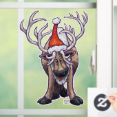 Festive Reindeer Kerstmis Cling Raamsticker (Huis)