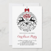 Festive Reindeer Ornament Kerstfeest Kaart (Voorkant)