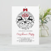 Festive Reindeer Ornament Kerstfeest Kaart (Staand voorkant)