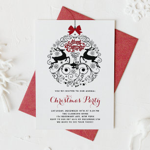 Festive Reindeer Ornament Kerstfeest Kaart