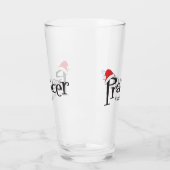 Festive Reindeer Prancer Santa Hat-kerstglas Glas (Links)