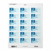 Festive Reindeer Robin Snow Scene Etiket (Full Sheet)