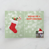 Festive Reindeer Sheep Kerstmis Feestdagen Kaart (Binnen)