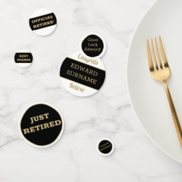 Festive Retirement Party table Confetti