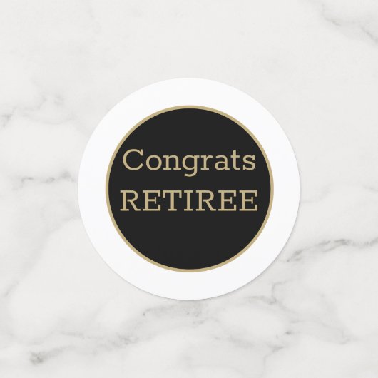 Festive Retirement Party table Confetti (Kleine voorkant)