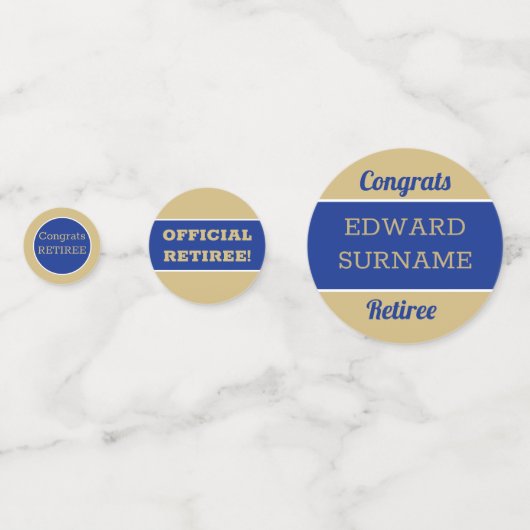 Festive Retirement Party table Confetti (Voorkanten)