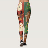 Festive Retro Christmas Icons Leggings (Achterkant)