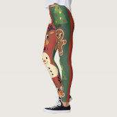 Festive Retro Christmas Icons Leggings (Links)