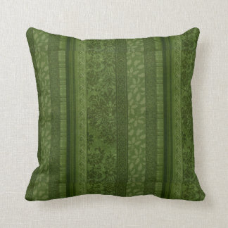Festive Retro Green Graphic kerstStripes Kussen