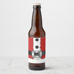 Festive Retro kerstpak Sinterklaas Bier Etiket