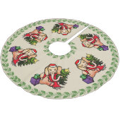 Festive Retro Merry Kerstkerstkerstkerstkerstweesh Kerstboom Rok (Gekanteld)