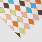 Festive Retro Pastel Diamond Pattern Tissuepapier (Detail)