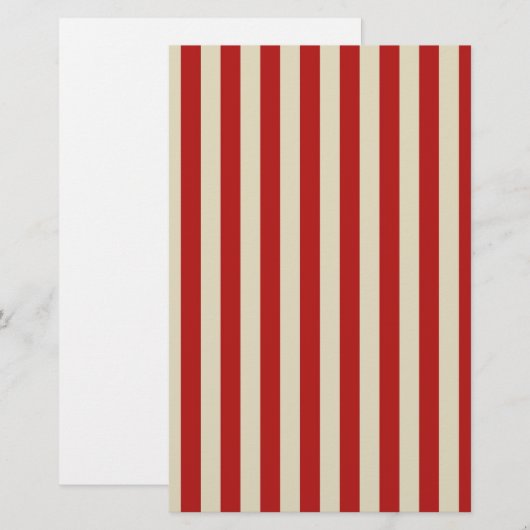 Festive Retro  Vertical PopCorn Stripes Briefpapier (Voorkant / Achterkant)