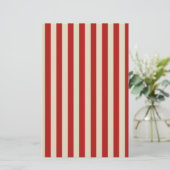 Festive Retro  Vertical PopCorn Stripes Briefpapier (Staand voorkant)