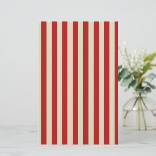 Festive Retro  Vertical PopCorn Stripes Briefpapier (Staand voorkant)