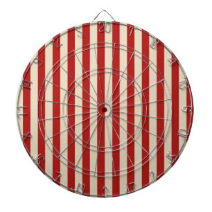 Festive Retro  Vertical PopCorn Stripes Dartbord