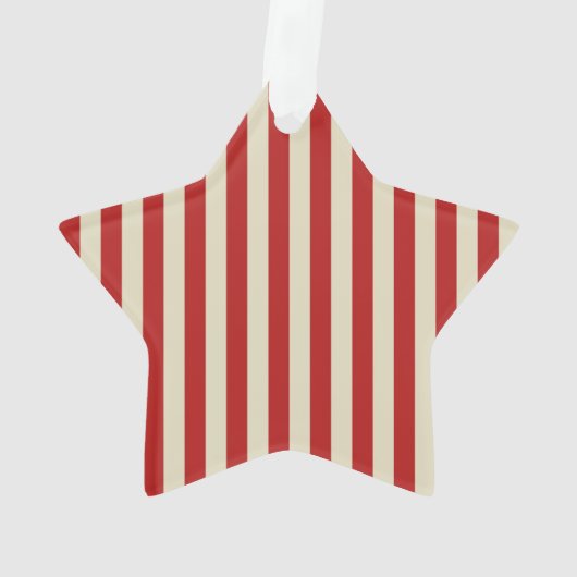 Festive Retro  Vertical PopCorn Stripes Ornament (achterkant)