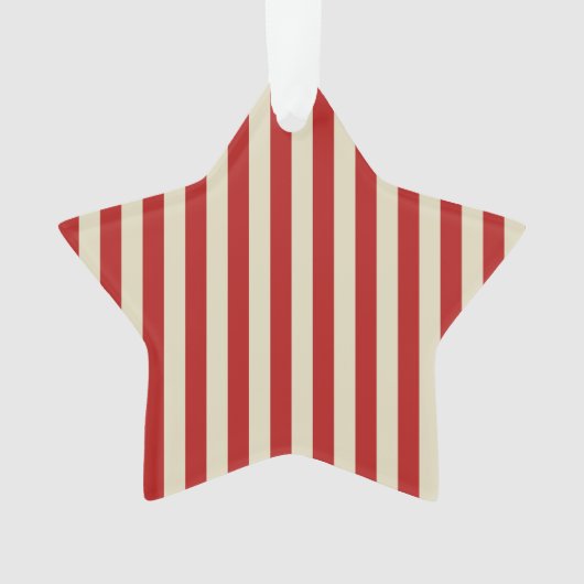 Festive Retro Vertical PopCorn Stripes Ornament (voorkant)