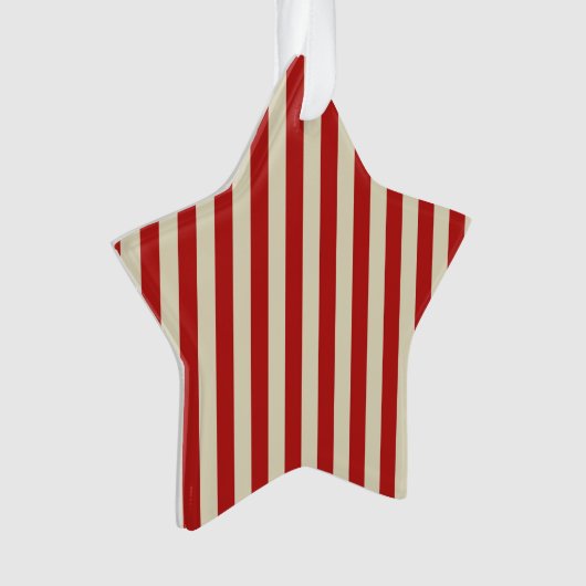 Festive Retro Vertical PopCorn Stripes Ornament (voorkant)