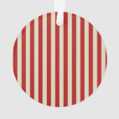 Festive Retro  Vertical PopCorn Stripes Ornament (achterkant)