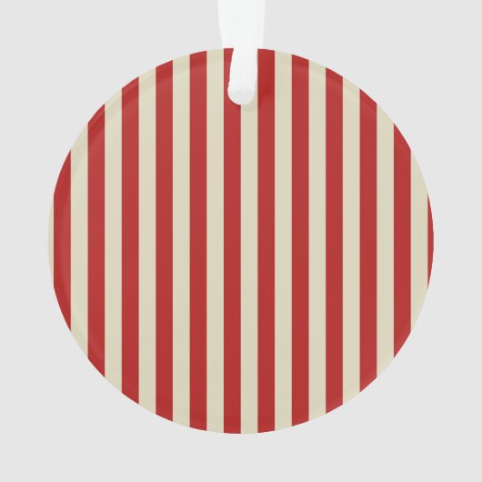 Festive Retro  Vertical PopCorn Stripes Ornament (achterkant)