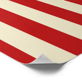 Festive Retro Vertical PopCorn Stripes Poster (Hoek)