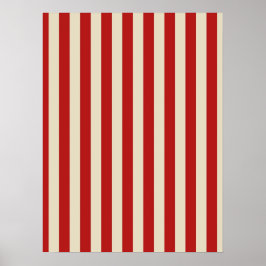 Festive Retro  Vertical PopCorn Stripes Poster
